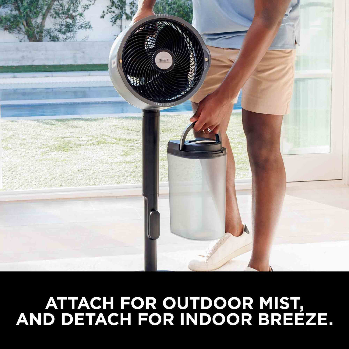 Shark FlexBreeze Pro Mist Indoor & Outdoor Misting System in Dark Grey, Charcoal - FA300UK