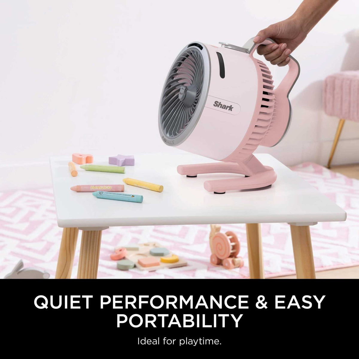 Shark FlexBreeze HydroGo Misting Fan – Ballet Pink | FA050UKPK