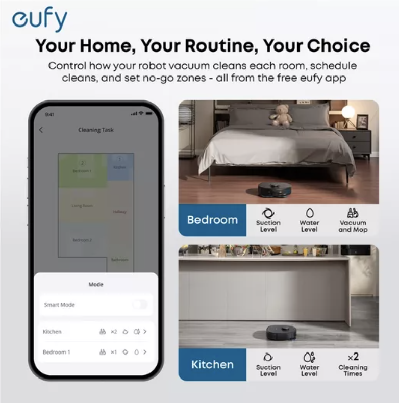 Eufy Omni E28 Robot Vacuum & Mop with All-in-One Station & Portable Deep Cleaner Black - T2352V11