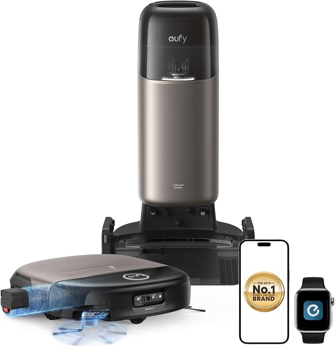 eufy Omni S2 Robot Vacuum & Mop | 30,000Pa, HydroJet 2.0 Self‑Cleaning, AI Navigation, All‑in‑One Station