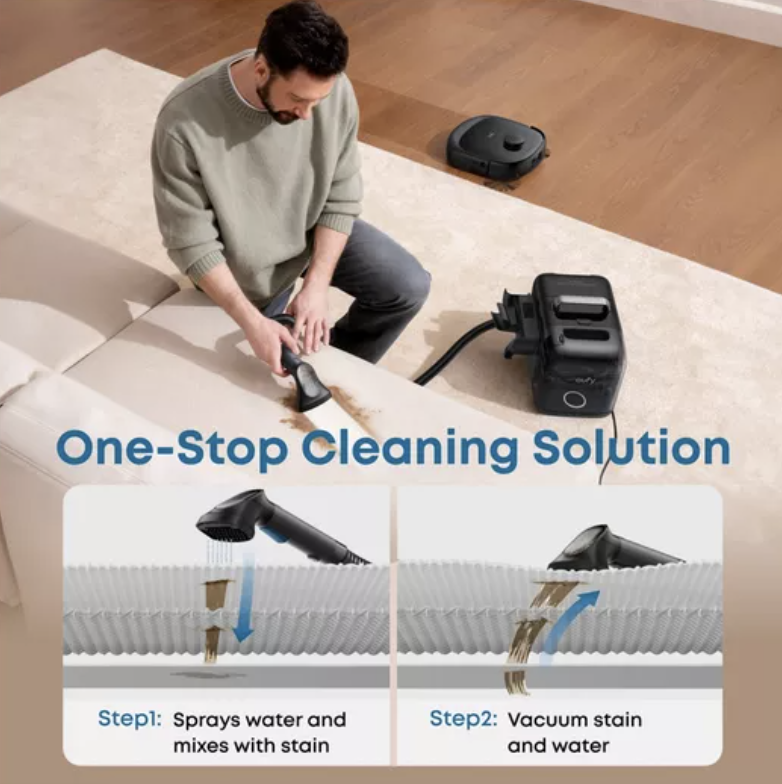 Eufy Omni E28 Robot Vacuum & Mop with All-in-One Station & Portable Deep Cleaner Black - T2352V11