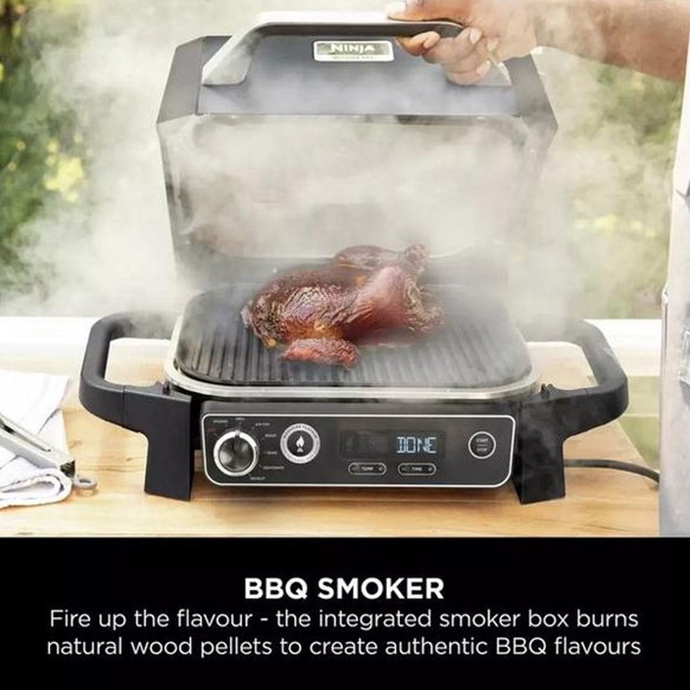 Ninja Woodfire Electric BBQ Grill and Smoker with Cover - OG703UK - Box Opened