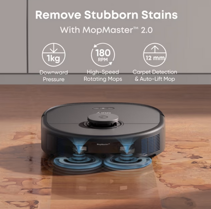 Eufy Omni X10 Pro Robot Vacuum & Mop with All-in-One Station & iPath Laser Navigation Black - T2351V11