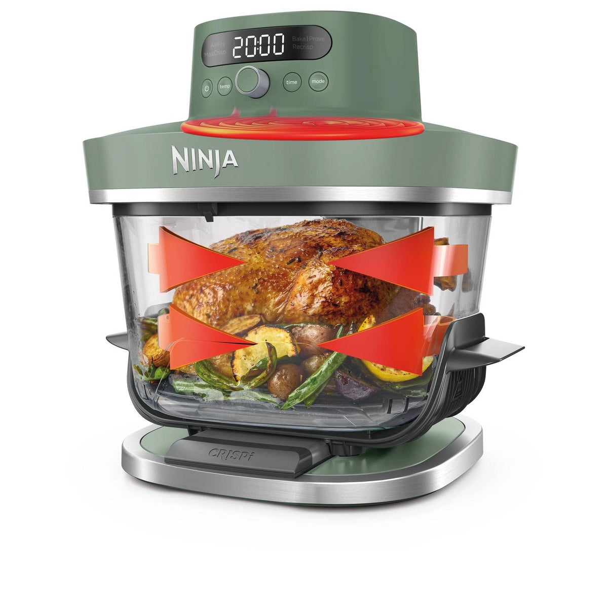 Ninja CRISPi PRO 5-in-1 Glass Air Fryer - Green - AS090UKGN