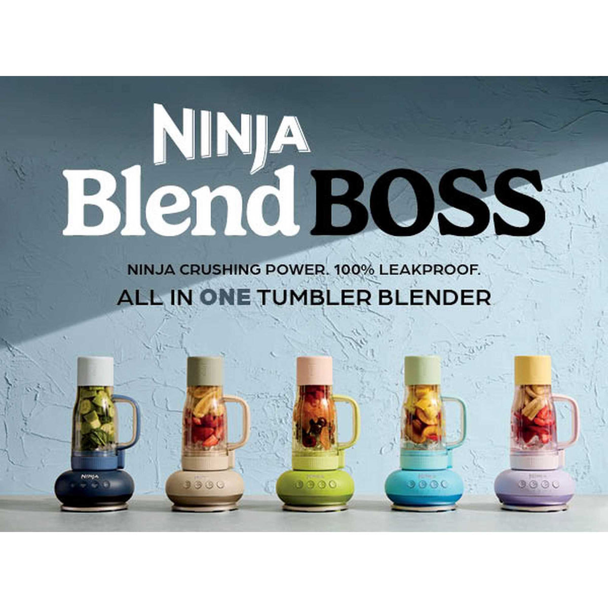 Ninja BlendBOSS Personal Blender with Travel Tumbler – Blue Raspberry | DB351UKBL
