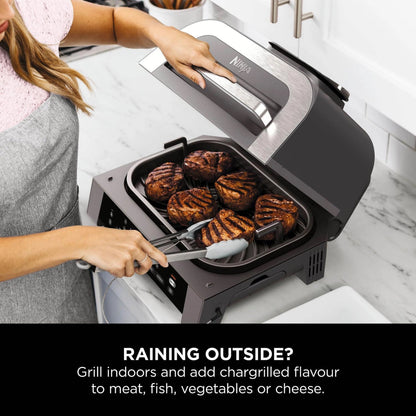 Ninja 6-in-1 MAX Grill & Air Fryer - Black/ Stainless Steel - DG551UK