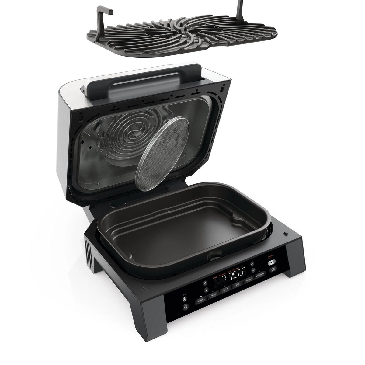 Ninja 6-in-1 MAX Grill & Air Fryer - Black/ Stainless Steel - DG551UK