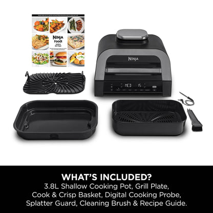 Ninja 6-in-1 MAX Grill & Air Fryer - Black/ Stainless Steel - DG551UK
