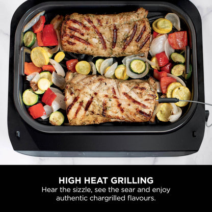 Ninja 6-in-1 MAX Grill & Air Fryer - Black/ Stainless Steel - DG551UK