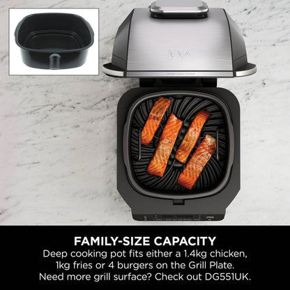 Ninja 5-in-1 Grill & Air Fryer – Black/Silver - EG351UK