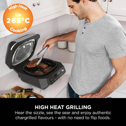 Ninja 5-in-1 Grill & Air Fryer – Black/Silver - EG351UK