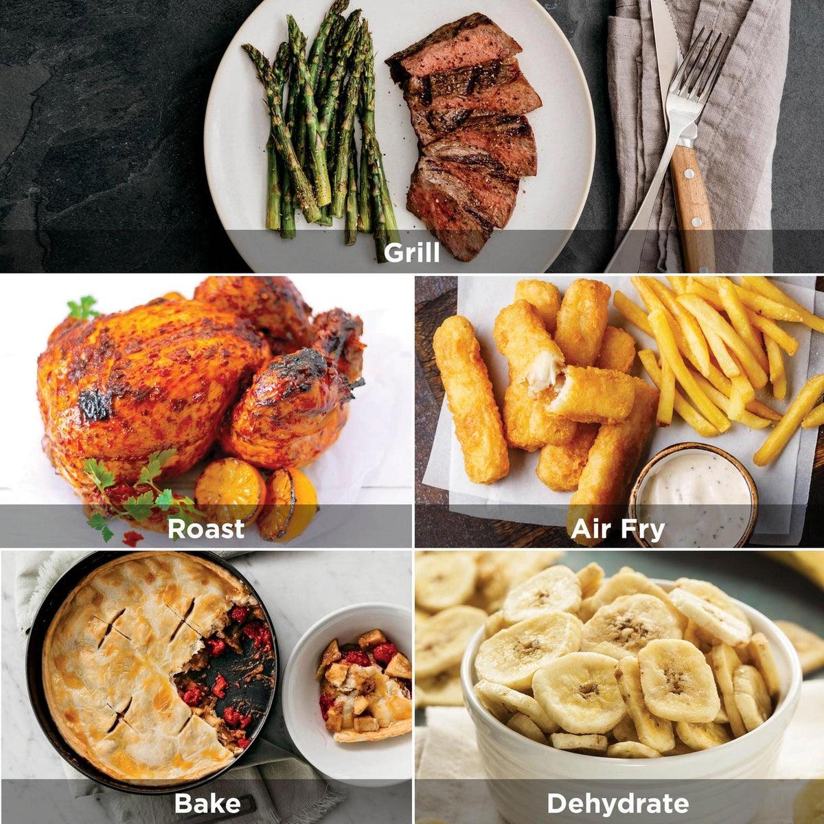Ninja 5-in-1 Grill & Air Fryer – Black/Silver - EG351UK