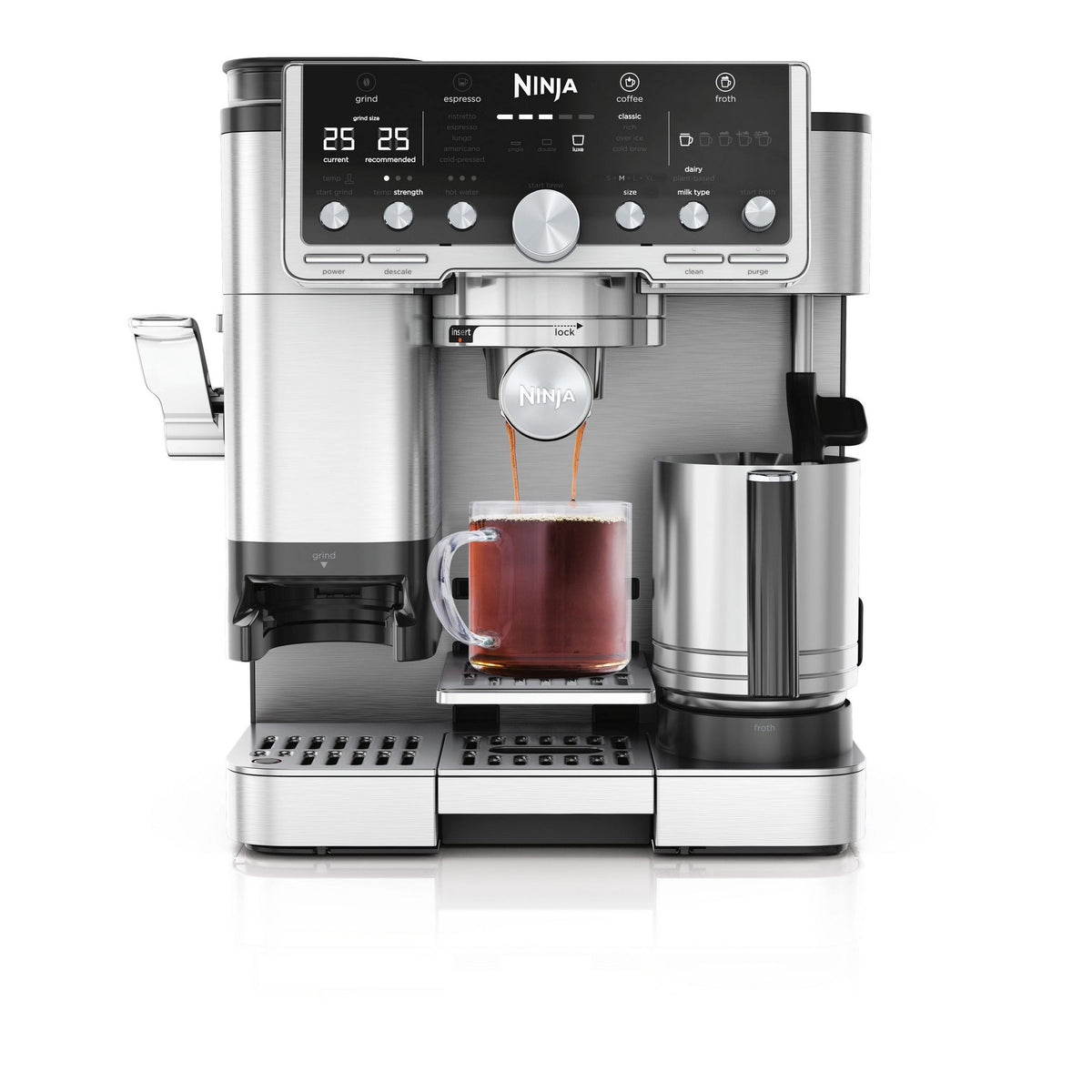 Ninja Luxe Café Pro Series Espresso Machine – Black/Stainless Steel – ES701UK