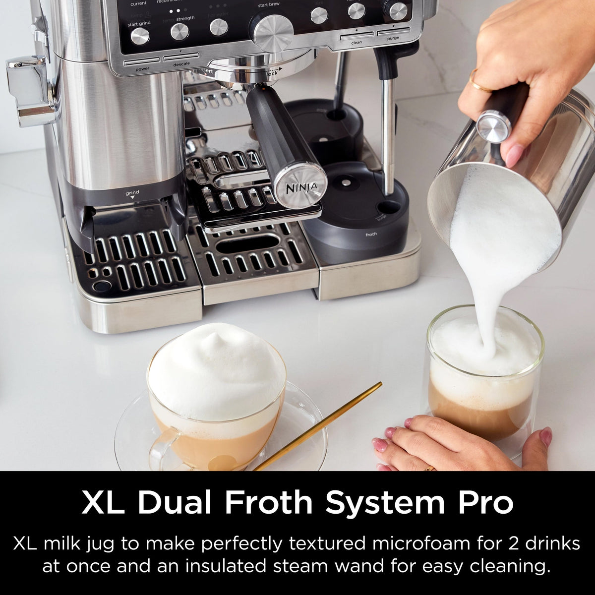 Ninja Luxe Café Pro Series Espresso Machine – Black/Stainless Steel – ES701UK
