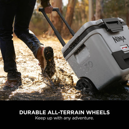 Ninja FrostVault 28L Wheeled Cooler with Dry Zone - Slate Grey - FB230UKGY