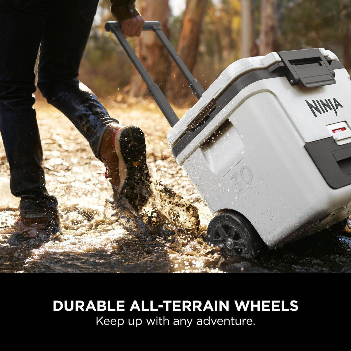 Ninja FrostVault 28L Wheeled Cooler with Dry Zone - Cloud White - FB230UKWH