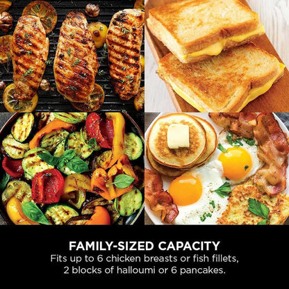 Ninja Sizzle Indoor Grill & Flat Plate – Black | GR101UK