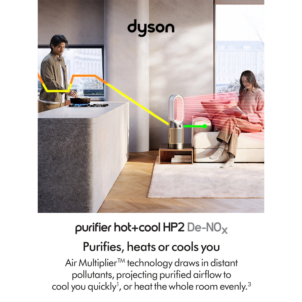 Dyson Hot Cool HP2 De-NOx Purifying Fan Heater HP12