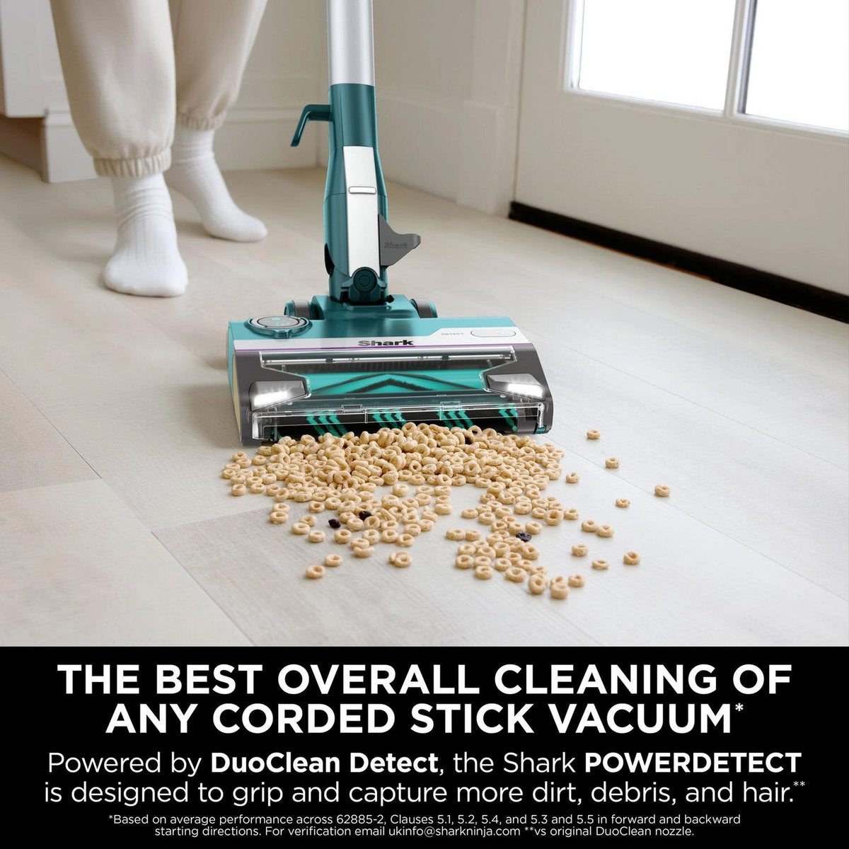 Shark PowerDetect Corded Stick Vacuum Cleaner - Dark Teal - HZ4000UKT