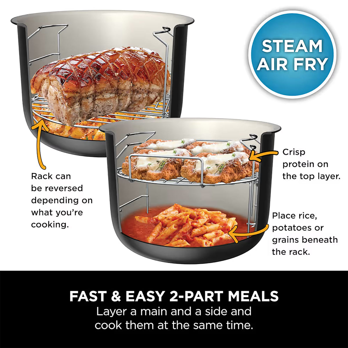 Ninja OL550UK 6L 11-in-1 One Lid Multi Cooker – Black