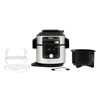Ninja OL750UK 7.5L 15-in-1 One Lid Multi Cooker with Probe – Black / Stainless Steel