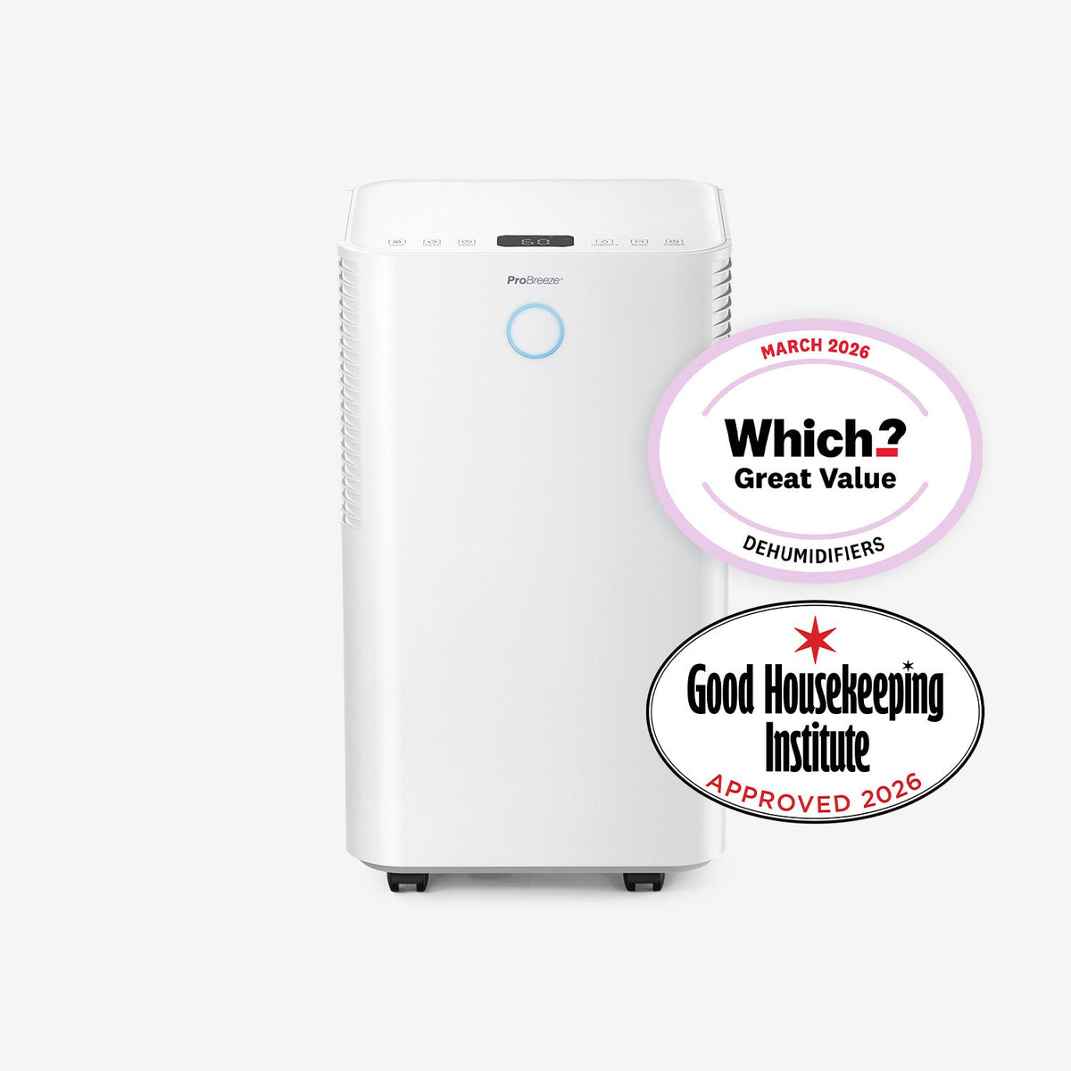 OmniDry 12L Quiet Low Energy Dehumidifier - White