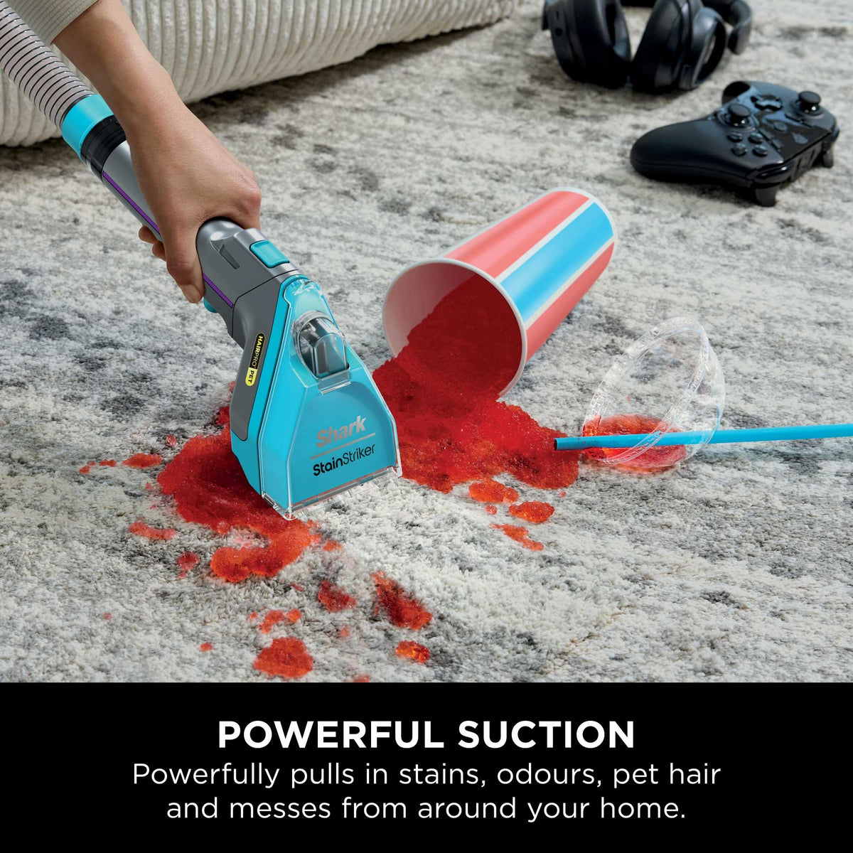 Shark StainStriker HairPro Pet Stain & Spot Cleaner – Dark Silver & Force Fuchsia | PX250UKT