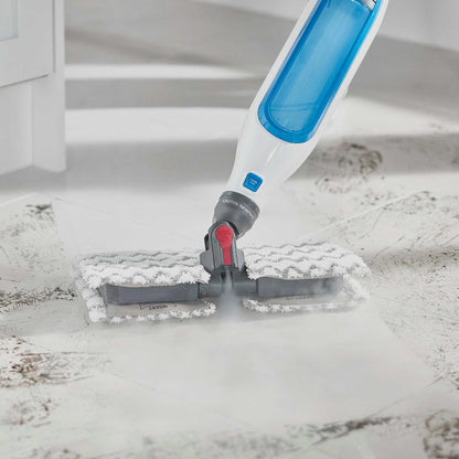 Shark Klik n'Flip Manual Steam Pocket Mop – White & Blue | S6001UK