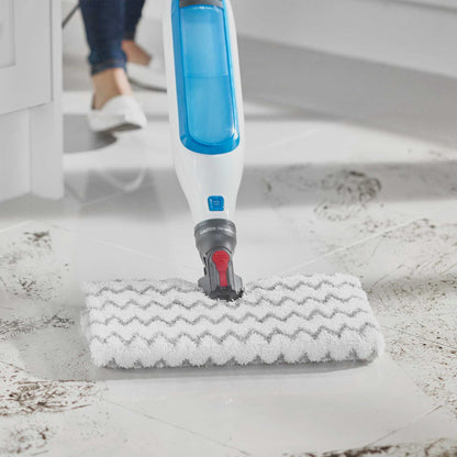 Shark Klik n'Flip Manual Steam Pocket Mop – White & Blue | S6001UK