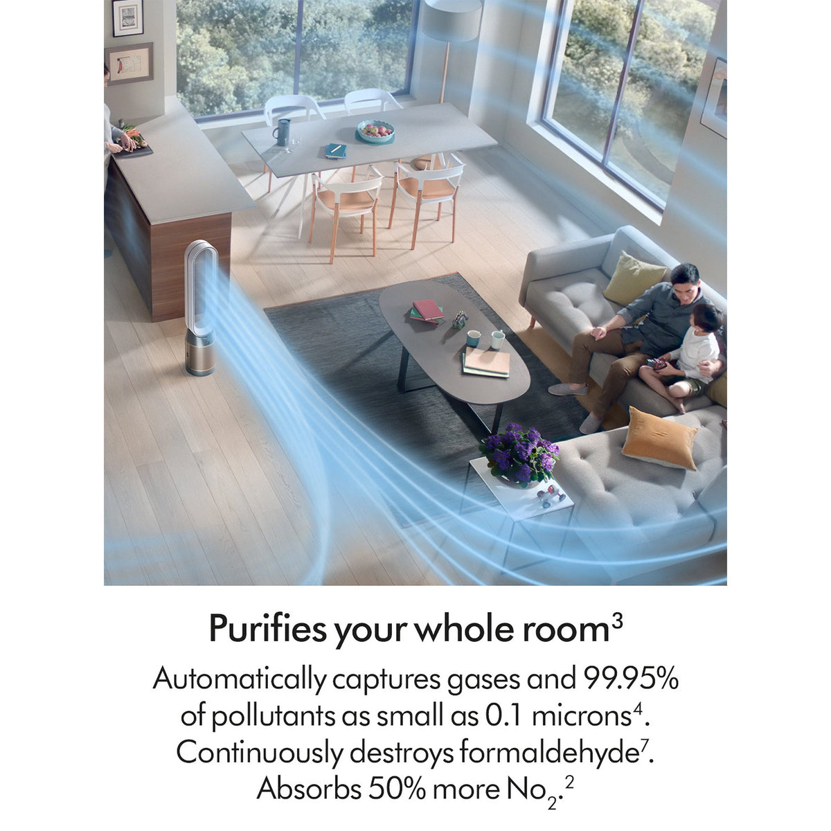 Dyson TP12 Purifier Fan – White/Gold – PC2