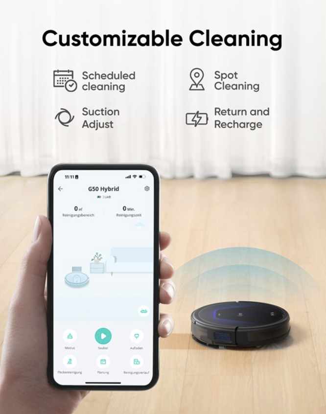 Eufy Omni G50 Hybrid 2-in-1 Robot Vacuum Cleaner & Mop with Smart Connectivity - T2212V11