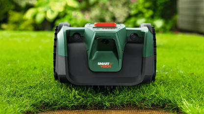 Wire-Free Robotic Lawn Mower Up to 100m² with AI Vision Navigation & Portable Battery System