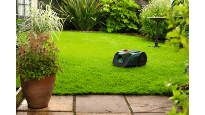 Wire-Free Robotic Lawn Mower Up to 100m² with AI Vision Navigation & Portable Battery System