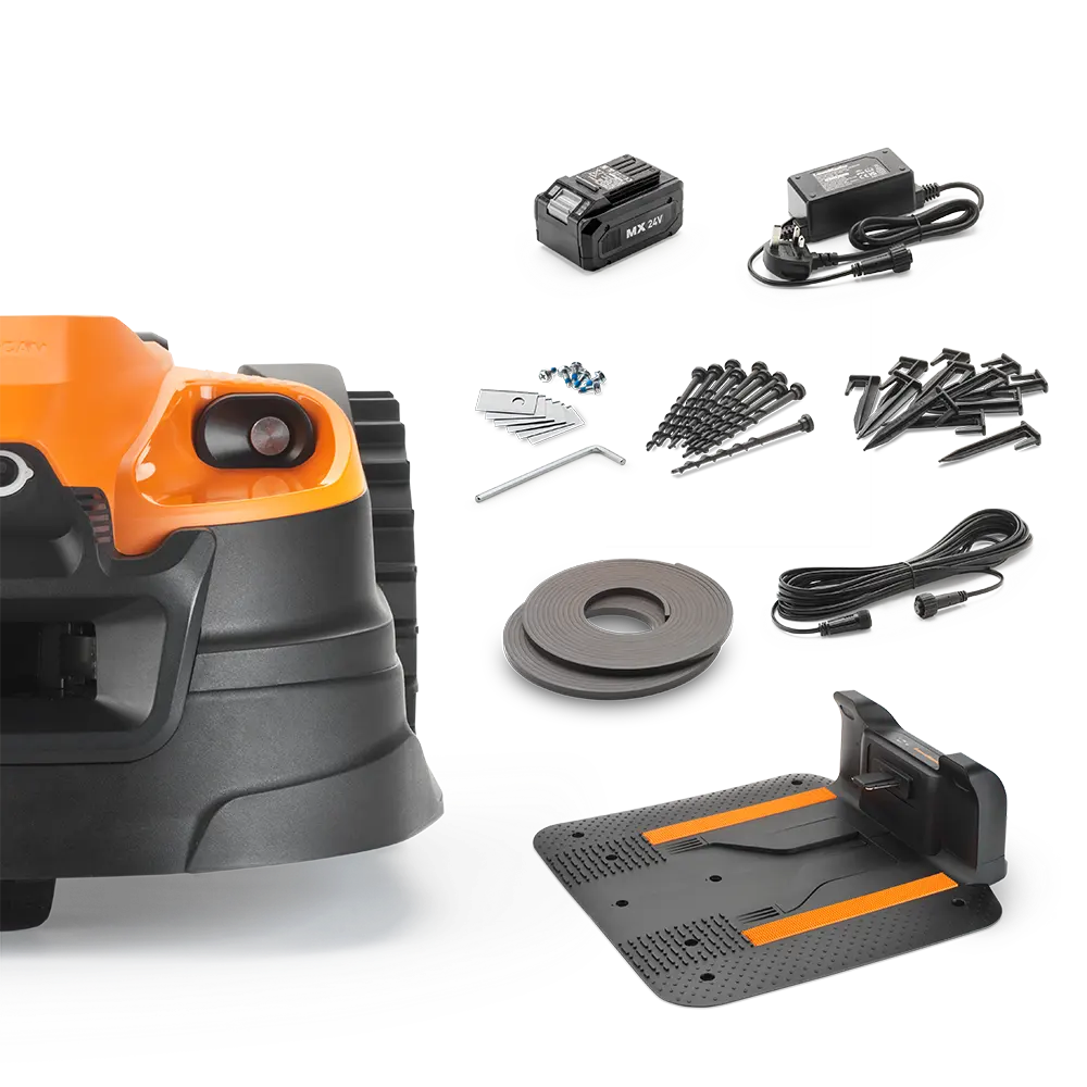 Wire-Free Robotic Lawn Mower Up to 800m² with Optical Vision Navigation & Auto-Charging Dock