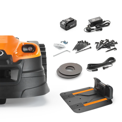 Wire-Free Robotic Lawn Mower Up to 800m² with Optical Vision Navigation & Auto-Charging Dock