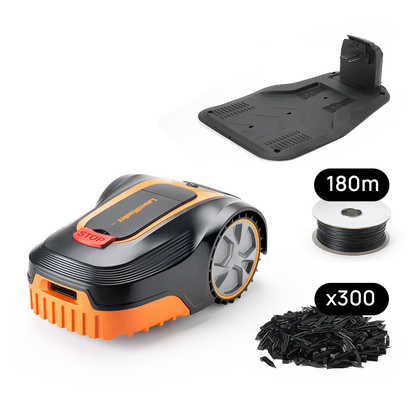 Robotic Lawn Mower Up to 800m² with Auto-Charging Station, Boundary Wire & Rain Sensor