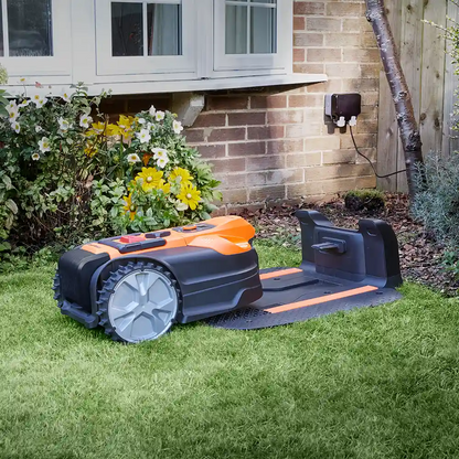 Wire-Free Robotic Lawn Mower Up to 800m² with Optical Vision Navigation & Auto-Charging Dock
