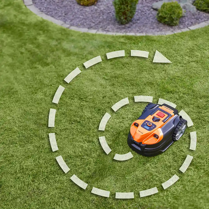 Wire-Free Robotic Lawn Mower Up to 800m² with Optical Vision Navigation & Auto-Charging Dock
