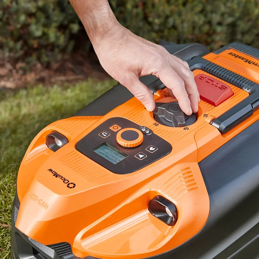 Wire-Free Robotic Lawn Mower Up to 800m² with Optical Vision Navigation & Auto-Charging Dock